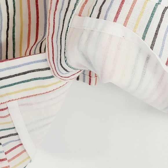 NWT LANE BRYANT White Multi Striped Button-Front Lined Cami Top Size 22 - Picture 10 of 13